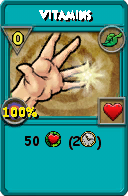 Wizard101 Life spell card: Vitamins, Spell ID 13218