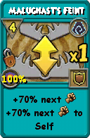 Wizard101 Shadow spell card: Malughast's Feint, Spell ID 13234