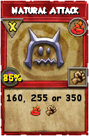 Wizard101 Fire spell card: Natural Attack, Spell ID 13235
