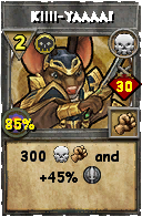 Wizard101 Death spell card: Kiiii-yaaaa!, Spell ID 13236