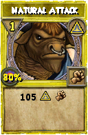 Wizard101 Myth spell card: Natural Attack, Spell ID 13241