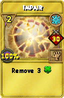 Wizard101 Ice spell card: Impair, Spell ID 13247