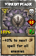 Wizard101 Death spell card: Virulent Plague, Spell ID 13252