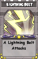 Wizard101 School 16 spell card: Lightning Bolt, Spell ID 13255