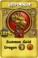 Wizard101 Myth spell card: Gold Dragon, Spell ID 13258