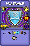 Wizard101 Star spell card: Ice Attenuate, Spell ID 13260