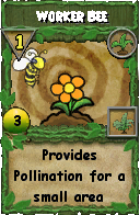 Wizard101 Gardening spell card: Worker Bee, Spell ID 13270