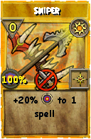 Wizard101 Sun spell card: Sniper, Spell ID 13275