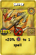 Wizard101 Sun spell card: Sniper, Spell ID 13276