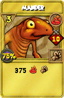 Wizard101 Fire spell card: Mander, Spell ID 13277