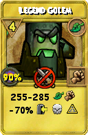 Wizard101 Life spell card: Legend Golem, Spell ID 13279