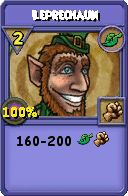 Wizard101 Life spell card: Leprechaun, Spell ID 13289