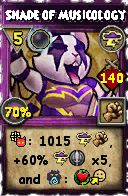Wizard101 Storm spell card: Shade of Musicology, Spell ID 13292