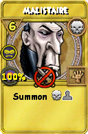 Wizard101 Death spell card: Malistaire, Spell ID 13295
