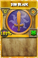 Wizard101 Sun spell card: Sun Blade, Spell ID 13303
