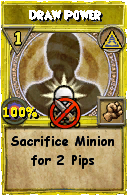 Wizard101 Myth spell card: Draw Power, Spell ID 13305
