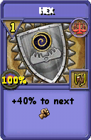 Wizard101 Balance spell card: Hex, Spell ID 13318