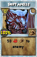 Wizard101 Moon spell card: Shift Apollo, Spell ID 13334