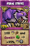 Wizard101 Storm spell card: Feral Strike, Spell ID 13341
