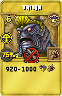 Wizard101 Storm spell card: Triton, Spell ID 13358