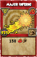 Wizard101 Fire spell card: Major Inferno, Spell ID 13361