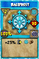 Wizard101 Ice spell card: Balefrost, Spell ID 13365