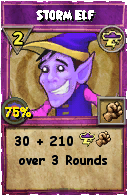 Wizard101 Storm spell card: Storm Elf, Spell ID 13368