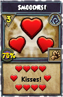 Wizard101 Shadow spell card: Smooches!, Spell ID 13372