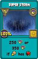 Wizard101 Storm spell card: Super Storm, Spell ID 13379