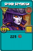 Wizard101 Balance spell card: Spider Sovereign, Spell ID 13386