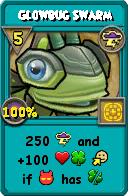 Wizard101 Storm spell card: Glowbug Swarm, Spell ID 13388