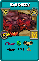 Wizard101 Myth spell card: Bad Doggy, Spell ID 13394