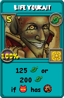 Wizard101 Life spell card: Life Youkai!, Spell ID 13397