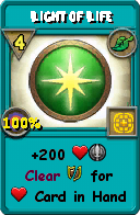 Wizard101 Life spell card: Light of Life, Spell ID 13402