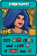 Wizard101 Myth spell card: Siren Havoc, Spell ID 13404