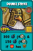 Wizard101 Balance spell card: Double Strike, Spell ID 13411