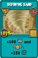 Wizard101 Balance spell card: Scouring Sand, Spell ID 13412