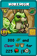 Wizard101 Life spell card: Noble Rogue, Spell ID 13424