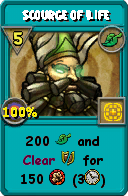 Wizard101 Life spell card: Scourge of Life, Spell ID 13425