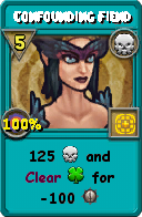 Wizard101 Death spell card: Confounding Fiend, Spell ID 13426