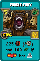 Wizard101 Life spell card: Forest Fury, Spell ID 13429