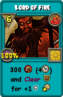 Wizard101 Fire spell card: Lord of Fire, Spell ID 13431