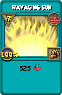 Wizard101 Balance spell card: Ravaging Sun, Spell ID 13434