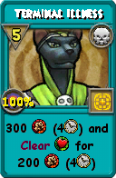 Wizard101 Death spell card: Terminal Illness, Spell ID 13435