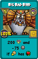 Wizard101 Storm spell card: Big Bad Bird, Spell ID 13438