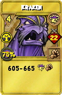 Wizard101 Storm spell card: Kraken, Spell ID 13478
