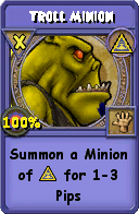 Wizard101 Myth spell card: Troll Minion, Spell ID 13488