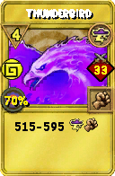 Wizard101 Storm spell card: Thunderbird, Spell ID 13491