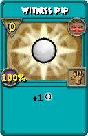 Wizard101 Balance spell card: Witness Pip, Spell ID 13493