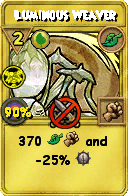 Wizard101 Life spell card: Luminous Weaver, Spell ID 13505
